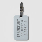 Frankfurt Latitude en lengtegraad Bagagelabel (Voorkant (verticaal))