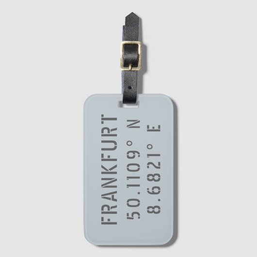 Frankfurt - lengtegraad bagagelabel (Voorkant (verticaal))
