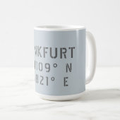 Frankfurt - lengtegraad koffiemok (Voorkant rechts)