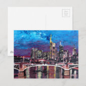 Frankfurt - Main Duitsland - Mainhattan Skyline Briefkaart (Voorkant / Achterkant)