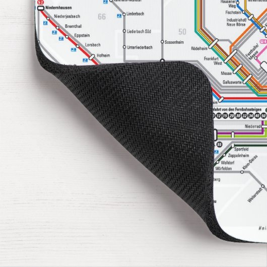 Frankfurt metro Mousepad Muismat (Hoek)