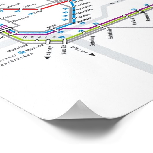 Frankfurt metro Poster (Hoek)