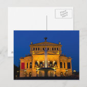 Frankfurt - Opera bij het schemergebied briefkaart (Voorkant / Achterkant)