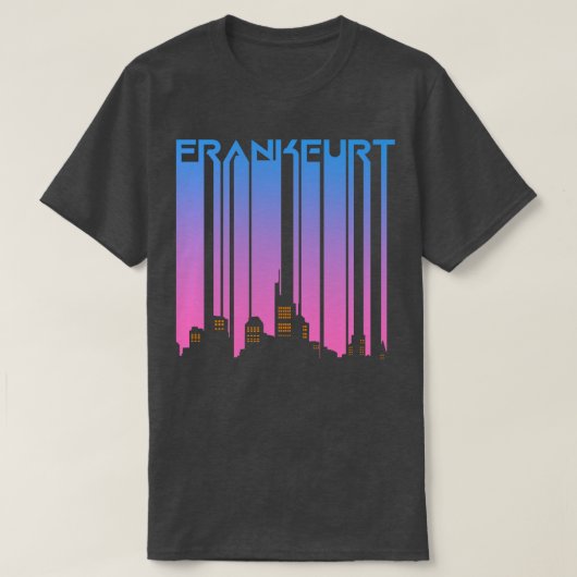 Frankfurt  Retro City Silhouette Geschenk T-shirt (Design voorkant)