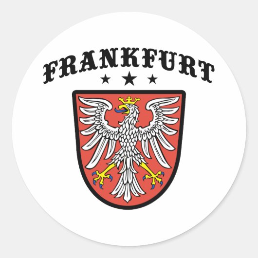 Frankfurt Ronde Sticker (Voorkant)