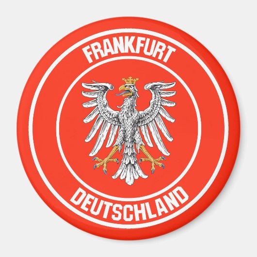 Frankfurt Round Emblem Magneet (Voorkant)