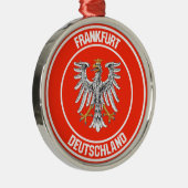 Frankfurt Round Emblem Metalen Ornament (Rechts)