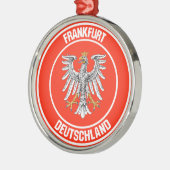 Frankfurt Round Emblem Metalen Ornament (Links)
