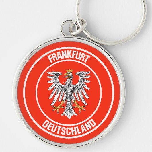 Frankfurt Round Emblem Sleutelhanger (Voorkant)
