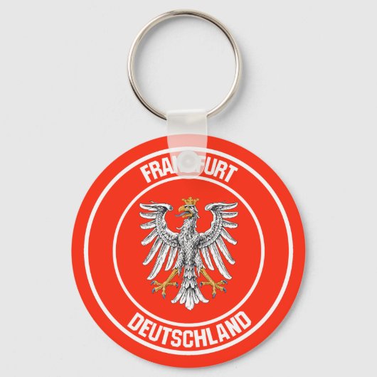 Frankfurt Round Emblem Sleutelhanger (Voorkant)