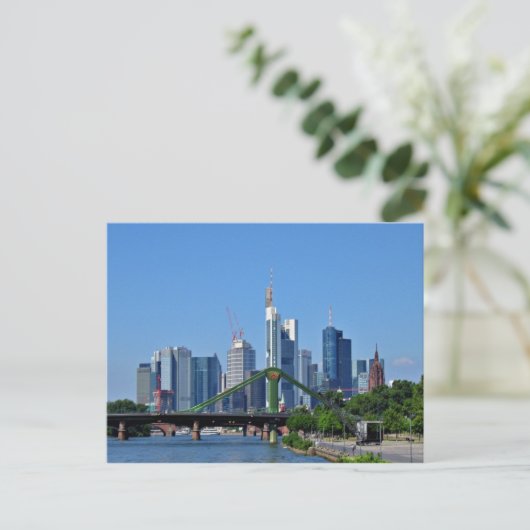 Frankfurt skyline briefkaart (Staand voorkant)