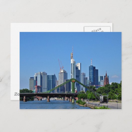 Frankfurt skyline briefkaart (Voorkant / Achterkant)