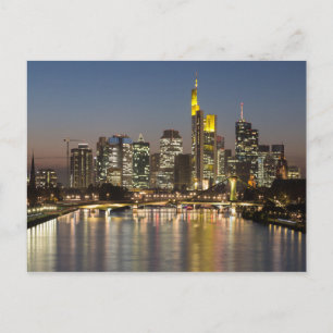 Frankfurt Skyline Duitsland gift Poster Feestdagenkaart