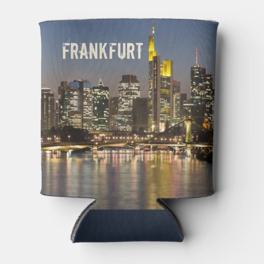 Frankfurt Skyline Duitsland  Souvenir cadeau Blikjeskoeler (Voorkant)