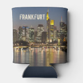 Frankfurt Skyline Duitsland  Souvenir cadeau Blikjeskoeler (Achterkant)