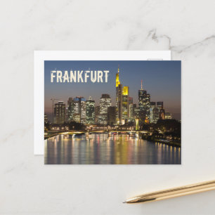Frankfurt Skyline Duitsland  Souvenir cadeau Feestdagenkaart