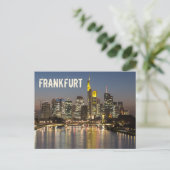 Frankfurt Skyline Duitsland  Souvenir cadeau Feestdagenkaart (Staand voorkant)