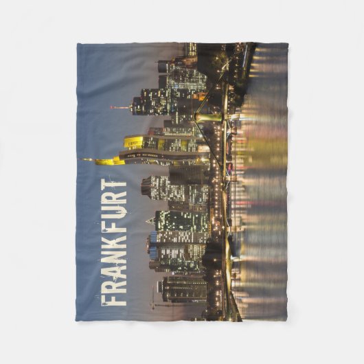 Frankfurt Skyline Duitsland  Souvenir cadeau Fleece Deken (Voorkant)