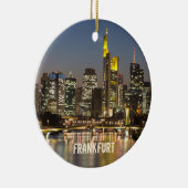 Frankfurt Skyline Duitsland  Souvenir cadeau Keramisch Ornament (Rechts)