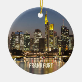 Frankfurt Skyline Duitsland  Souvenir cadeau Keramisch Ornament