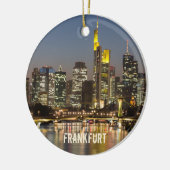 Frankfurt Skyline Duitsland  Souvenir cadeau Keramisch Ornament (Links)