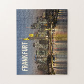 Frankfurt Skyline Duitsland  Souvenir cadeau Legpuzzel (Verticaal)