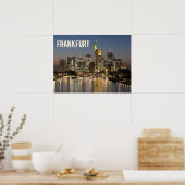 Frankfurt Skyline Duitsland  Souvenir cadeau Poster (Keuken)