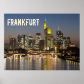 Frankfurt Skyline Duitsland  Souvenir cadeau Poster (Voorkant)