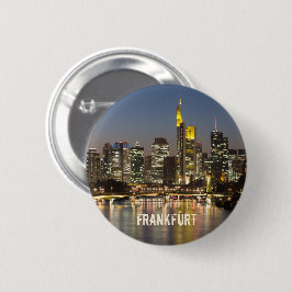 Frankfurt Skyline Duitsland  Souvenir cadeau Ronde Button 5,7 Cm