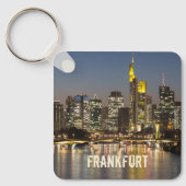 Frankfurt Skyline Duitsland Souvenir cadeau Sleutelhanger (Voorkant)