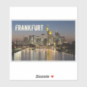 Frankfurt Skyline Duitsland  Souvenir cadeau Sticker (Vel)