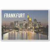 Frankfurt Skyline Duitsland  Souvenir cadeau Sticker (Voorkant)