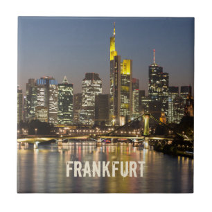 Frankfurt Skyline Duitsland  Souvenir cadeau Tegeltje