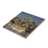 Frankfurt Skyline Duitsland  Souvenir cadeau Tegeltje (Zijkant)