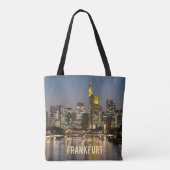 Frankfurt Skyline Duitsland Souvenir cadeau Tote Bag (Achterkant)