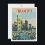 Frankfurt Skyline, het financiële centrum van Duit Briefkaart<br><div class="desc">Ontdek de schoonheid van Frankfurt met dit briefkaart met een illustratie van de iconische skyline van de stad. Van de imposante moderne wolkenkrabbers tot de historische architectuur, dit briefkaart legt perfect een typisch uitzicht van Frankfurt, Duitsland, vast. Ideaal voor reizigers, architectuurliefhebbers of iedereen die de charme van Duitse steden waardeert....</div>