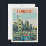 Frankfurt Skyline, het financiële centrum van Duit Briefkaart<br><div class="desc">Ontdek de schoonheid van Frankfurt met dit briefkaart met een illustratie van de iconische skyline van de stad. Van de imposante moderne wolkenkrabbers tot de historische architectuur, dit briefkaart legt perfect een typisch uitzicht van Frankfurt, Duitsland, vast. Ideaal voor reizigers, architectuurliefhebbers of iedereen die de charme van Duitse steden waardeert....</div>
