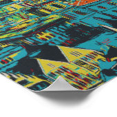 Frankfurt Skyline, het financiële centrum van Duit Poster (Hoek)