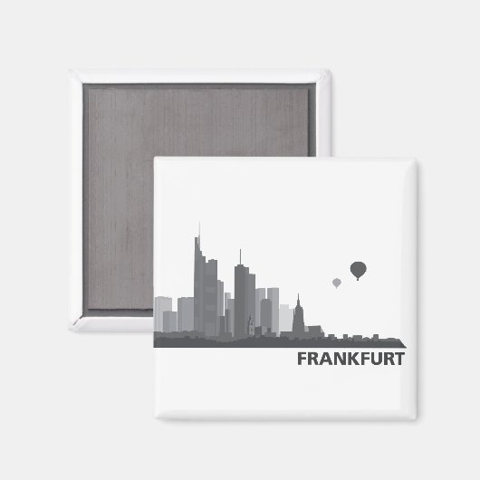 Frankfurt Skyline Kühlschrank Magnet (Voorkant / Achterkant)