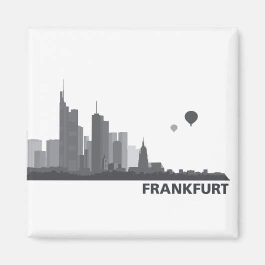 Frankfurt Skyline Kühlschrank Magnet (Voorkant)