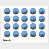 Frankfurt skyline ronde sticker (Vel)