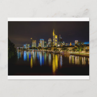 Frankfurt Skyline te Night Briefkaart