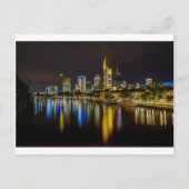 Frankfurt Skyline te Night Briefkaart (Voorkant)