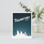 Frankfurt skyline voor nacht, Duitsland Briefkaart (Staand voorkant)