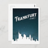 Frankfurt skyline voor nacht, Duitsland Briefkaart (Voorkant / Achterkant)