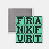 Frankfurt, stad in Duitsland Magneet (Voorkant / Achterkant)