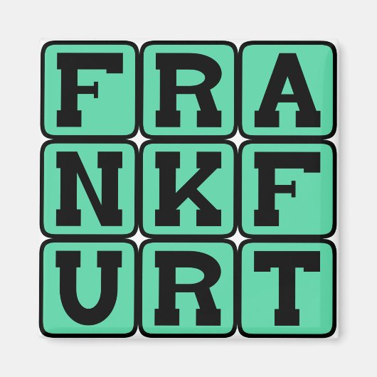 Frankfurt, stad in Duitsland Magneet (Voorkant)