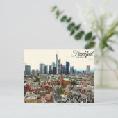 Frankfurt view briefkaart (Staand voorkant)