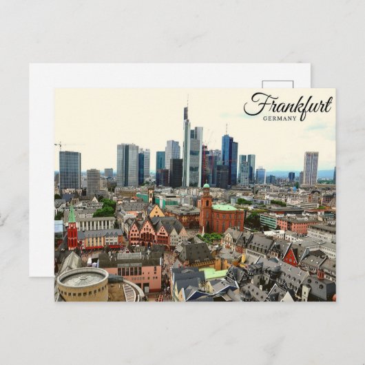 Frankfurt view briefkaart (Voorkant / Achterkant)