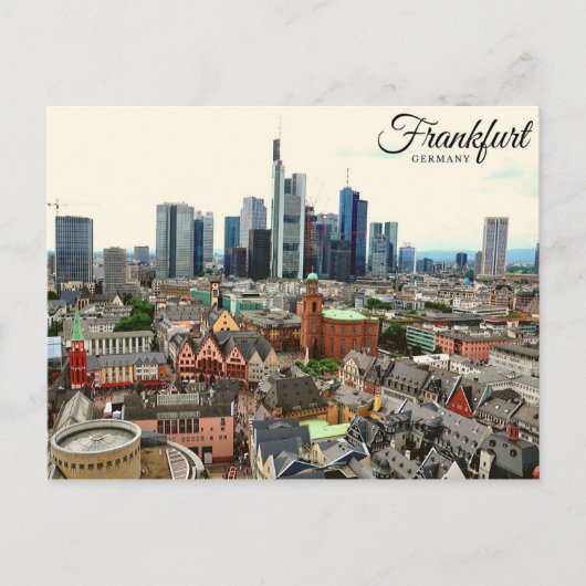 Frankfurt view briefkaart (Voorkant)